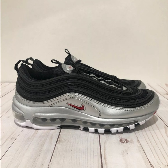 nike air max 97 black red silver